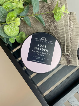 Rose Garden whipped soap & scrub - Colliery Soap Studio