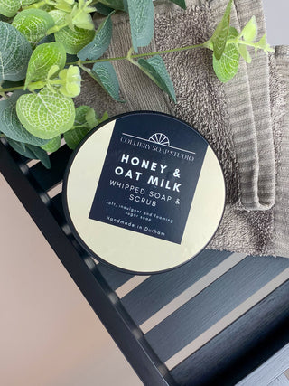 Honey & Oat Milk whipped soap & scrub - Colliery Soap Studio