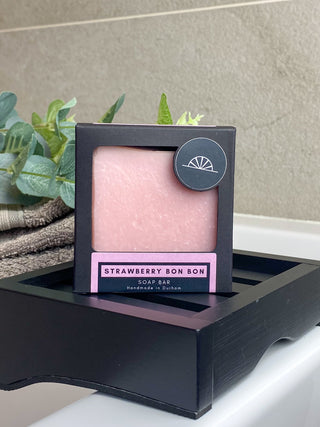Strawberry Bon Bon soap slice - Colliery Soap Studio