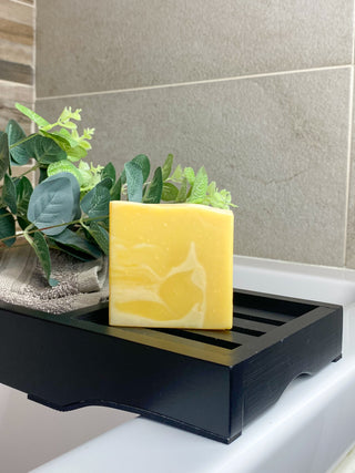 Sherbet Lemon soap slice - Colliery Soap Studio