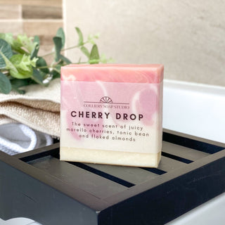 Cherry Drop soap slice