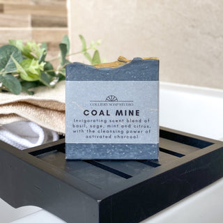 Coal Mine soap slice